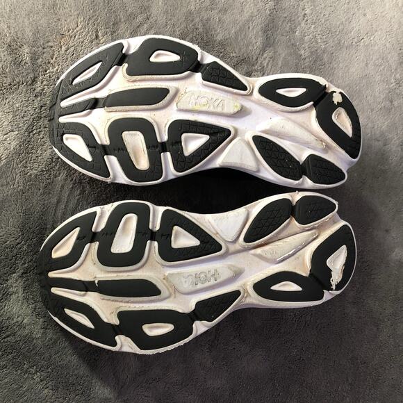 Hoka One One Men's Bondi 8 Black/White Running Shoes 1127952 BWHT Size 10 B - Picture 5 of 12